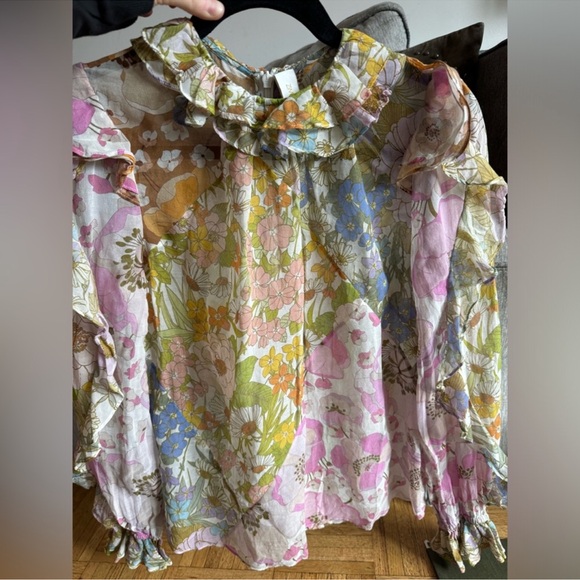 Zimmermann super eight floral ruffle blouse - Picture 6 of 9